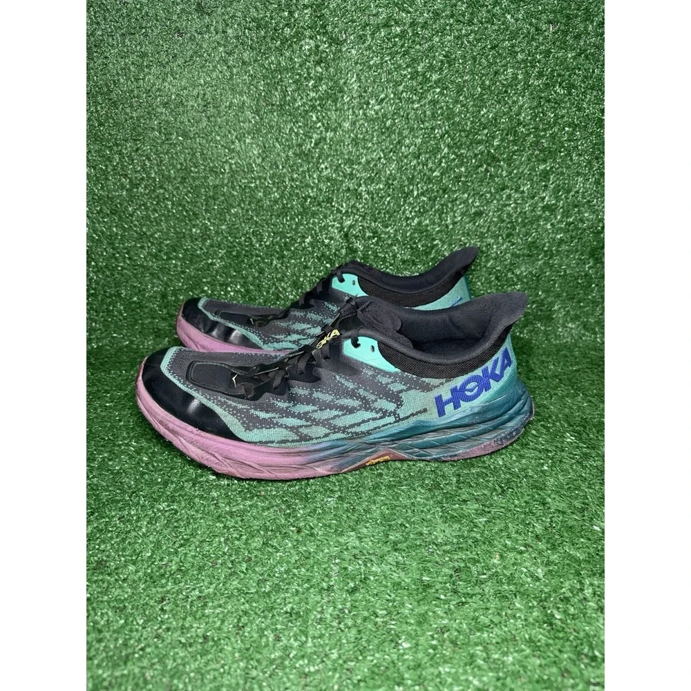 Hoka One One Speedgoat 5 Mens Size 12 D Multicolor Comfort Shoes Vibram Sneakers